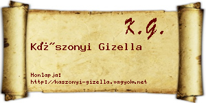 Kászonyi Gizella névjegykártya